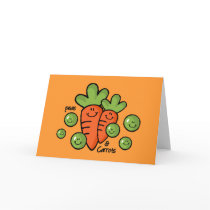 Peas And Carrots cards by pinkinkart Peas And Carrots cards