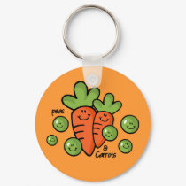 Peas And Carrots keychains by pinkinkart Peas And Carrots keychains