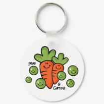 Peas And Carrots keychains by pinkinkart Peas And Carrots keychains