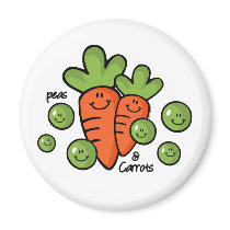 Peas And Carrots Refrigerator Magnet