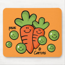 Peas And Carrots Mouse Mats