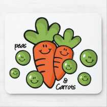 Peas And Carrots mousepads by pinkinkart Peas And Carrots mousepads