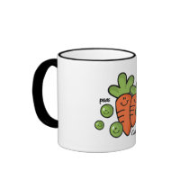 Peas And Carrots mugs by pinkinkart Peas And Carrots mugs