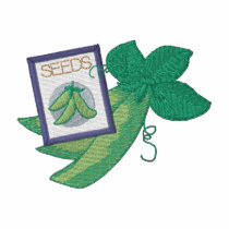 Peas and Seed Packet embroidered shirts