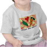 Peas Be My Valentine Baby Tee Shirts