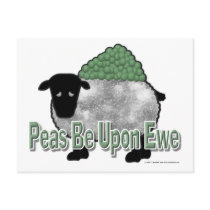 Peas Be Upon Ewe postcards by klclewis Peas Be Upon Ewe postcards