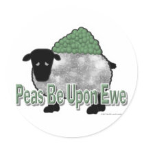 Peas Be Upon Ewe stickers by klclewis Peas Be Upon Ewe stickers