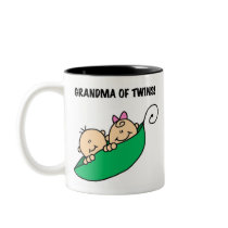 Peas in a Pod Grandma of Twins mugs