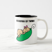 Peas in a Pod Grandma of Twins Mug