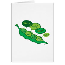 Peas in a Pod (Hello) Greeting Card