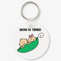 Peas in a Pod Mom of Twins keychains by familymembers Peas in a Pod Mom of Twins keychains