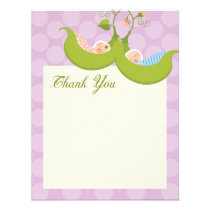 Peas in a Pod Twin Boy Girl Thank You Card