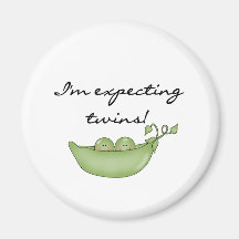 Peas in Pod Expecting Twins Magnets