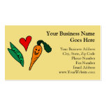 Peas Love Carrots, Cute Green and Orange Design Business Card Template