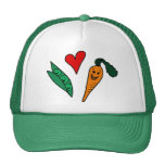 Peas Love Carrots, Cute Green and Orange Design Trucker Hats