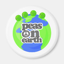 Peas on Earth Fridge Magnets