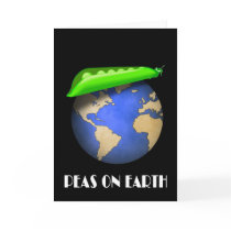 Peas On Earth Funny Greeting Card by InsideOut_Tees Peas On Earth Funny Greeting Card