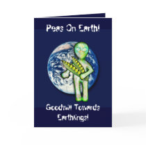 Peas On Earth! Goodwill Towards Earthlings! cards by BitsOfWhimsy Peas On Earth! Goodwill Towards Earthlings! cards