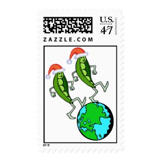 Peas on Earth Holiday Stamps