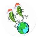 Peas on Earth Holiday Stickers