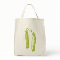 Peas Organic Grocery Tote bags by ericar70 Peas Organic Grocery Tote bags