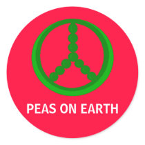 PEAS (peace) ON EARTH - stickers by Horseshoes3 PEAS (peace) ON EARTH - stickers