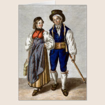 Peasant Couple from Oberhasli, Bern, Switzerland cards