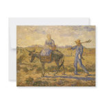 Peasant Couple Going to Work by Vincent van Gogh Personalized Announcement