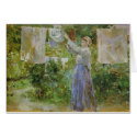 Peasant Hanging Out the Washing Marisot Art Cards by vintagegiftmall Peasant Hanging Out the Washing Marisot Art Cards