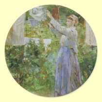 Peasant Hanging Out the Washing stickers by vintagegiftmall Peasant Hanging Out the Washing stickers