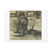 Peasant Woman Planting Potatoes, Vincent van Gogh Post Card