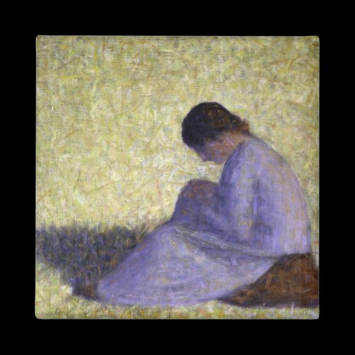 Peasant Woman Seated in the Grass by Seurat Refrigerator Magnets