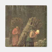 Peasant Women with Brushwood, c.1858 Refrigerator Magnet