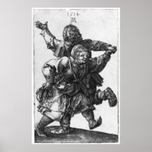 PEASANTS DANCING 1514 - ALBRECHT DURER POSTER