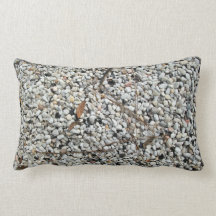 Pebble stone with dirt throw pillows
