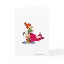 Pebbles and Bam Bam  and Dino Playtime Greeting Cards