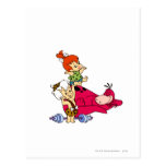 Pebbles and Bam Bam  and Dino Playtime Post Card