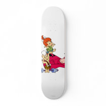 Pebbles and Bam Bam  and Dino Playtime Skate Board Deck