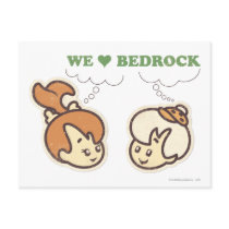 Pebbles and Bam Bam Love Bedrock Post Cards