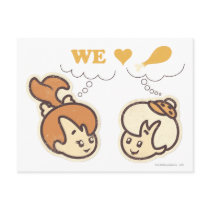 Pebbles and Bam Bam Love Food Postcards