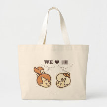 Pebbles and Bam Bam We Love Tote Bag