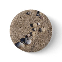 Pebbles and Sand Button Pin
