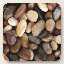 Pebbles Background Beverage Coaster