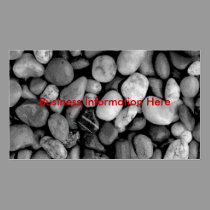 pebbles black and white, business cards