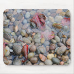 Pebbles & Leaves in Autumn Rain mousepads