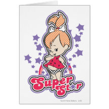 Pebbles On Pink Rainbow Card