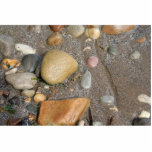 Pebbles On The Beach With A Tiny Crab Cut Outs