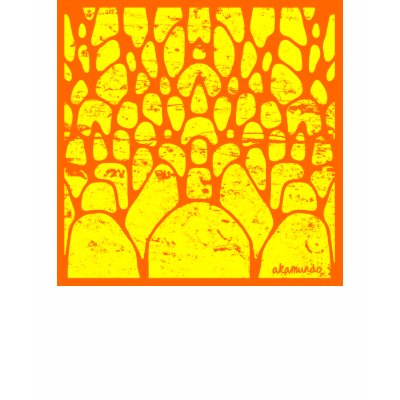 Pebbles Orange and Yellow Tshirt by akamundo