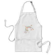 Pebbles Rainbow and Flower Clouds Aprons