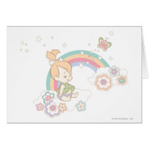 Pebbles Rainbow and Flower Clouds Card
